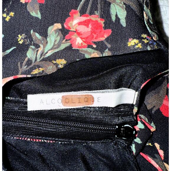 EUC $575 Alcoolique Black Floral Linda Dress IT 42 US 6 - Like new! - Picture 7 of 14